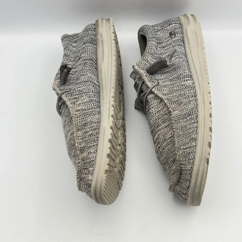 Hey Dude Wally B Sox Men 12 Grey Marl Knit Lightweight Slip On Loafers 111033000